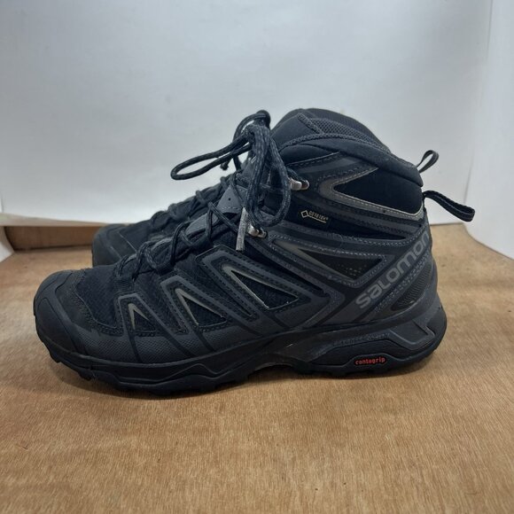 Salomon X Ultra 3 GTX Mens Size 7.5 Black Gore Tex Hiking Boots Shoes 398674 - Picture 3 of 9